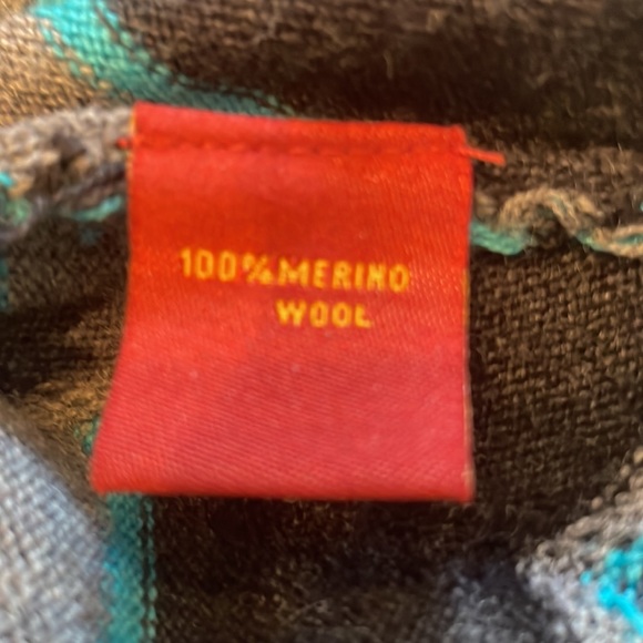 Krimson Klover sweater skirt knit merino wool chevron black gray turquoise S - Picture 8 of 8